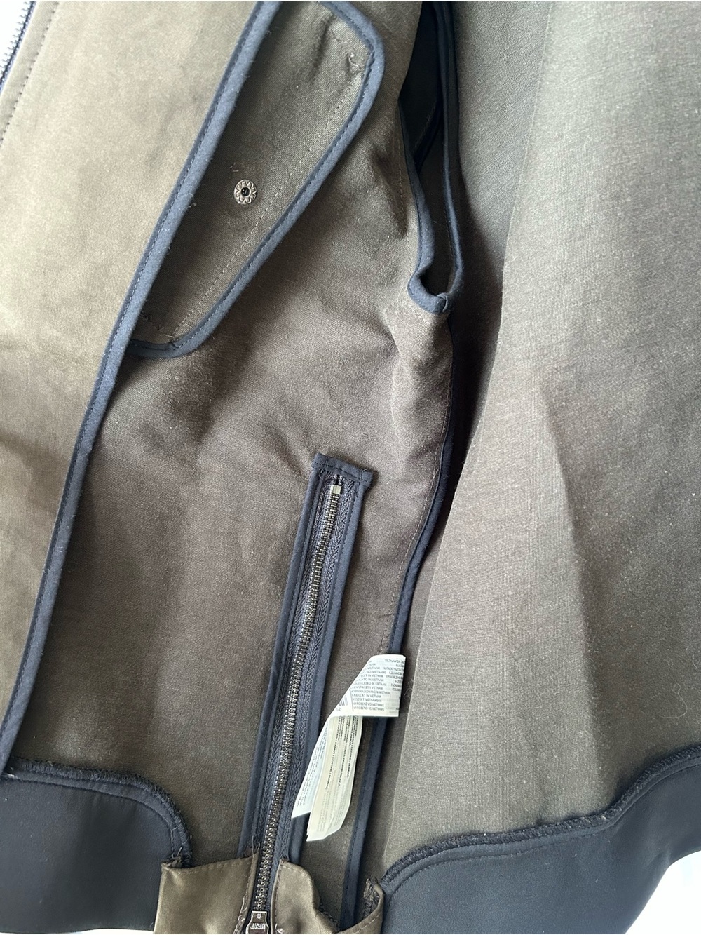 Mango Olive Bomber Jacket with Black Accents - Picture 4 of 6